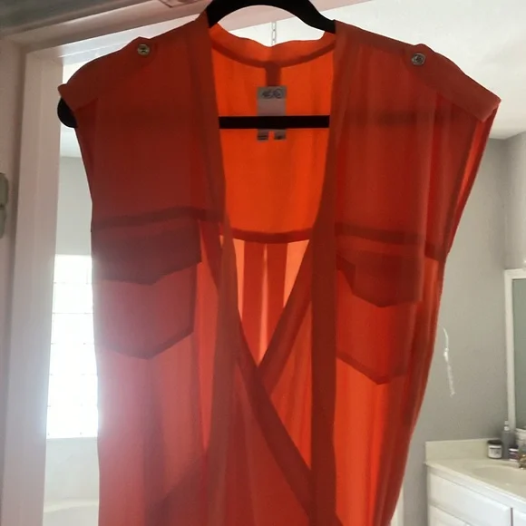 NWT Silk Ali Ro Coral Dress - Picture 2 of 8